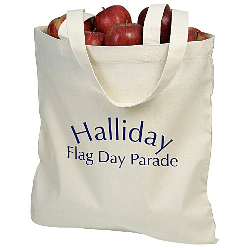 Cotton Sheeting Natural Economy Tote - 15 1/2 inches x 15 inches Main Image