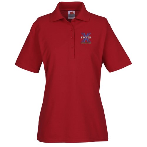Hanes ComfortSoft Cotton Pique Shirt - Ladies' Main Image