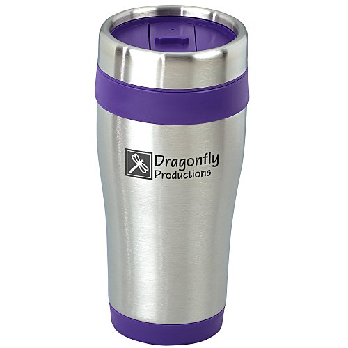 Steel Tumbler with Color Trim - 16 oz. Main Image