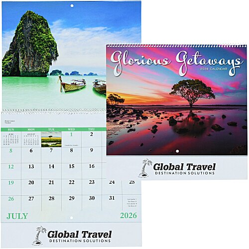 Glorious Getaways Calendar - Spiral Main Image