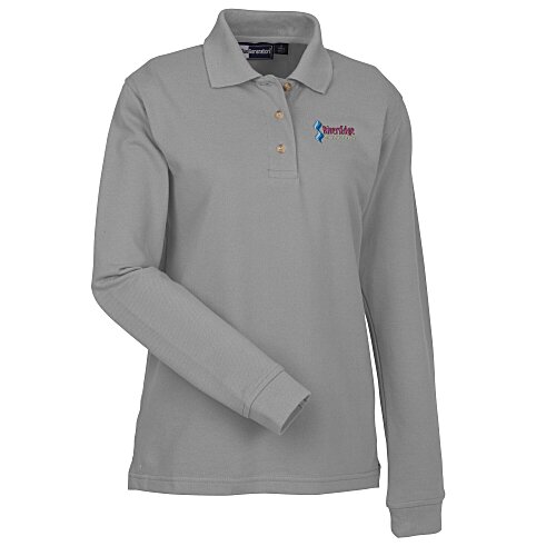 Superblend Long Sleeve Pique Polo - Ladies' Main Image