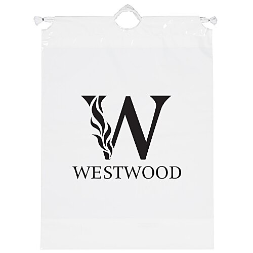 Poly Bag with Cotton Drawstring - 16" x 12" Main Image