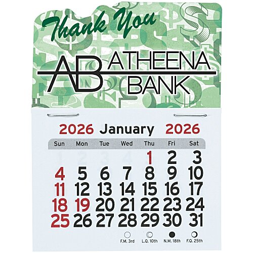 Peel-N-Stick Calendar - Thank You Main Image