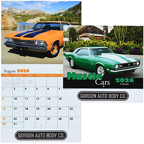 Muscle Cars Calendar - Stapled Main Image
