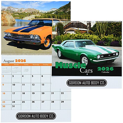 Muscle Cars Calendar - Spiral Main Image
