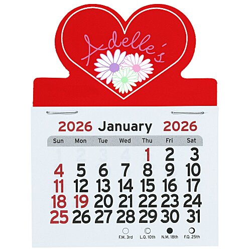 Peel-N-Stick Calendar - Heart Main Image