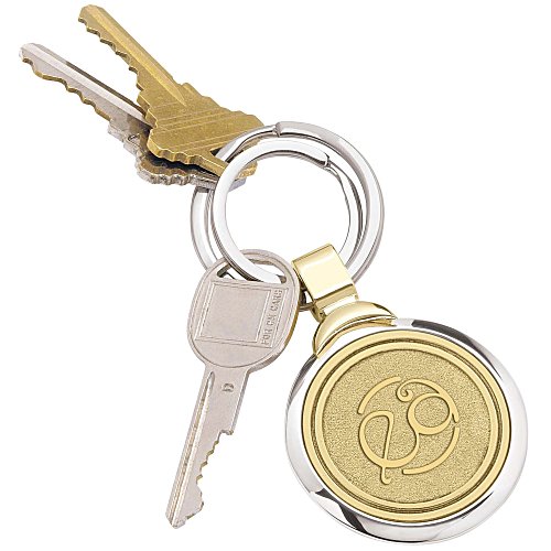Two-Tone Brass Keychain Main Image