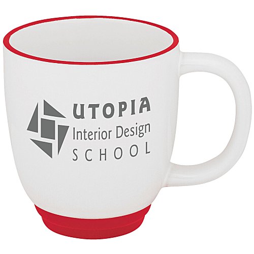 Two-Tone Bistro Mug - 12 oz - White Main Image