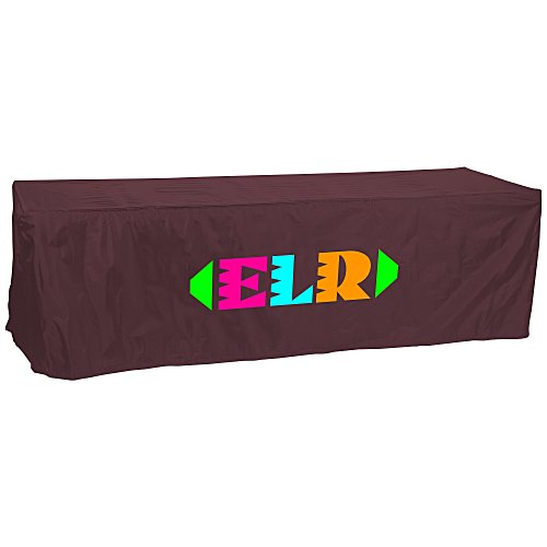 Open-Back Fitted Nylon Table Cover - 8' Main Image