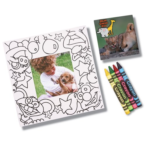 Picture Me Coloring Magnet Frame - Animals Main Image