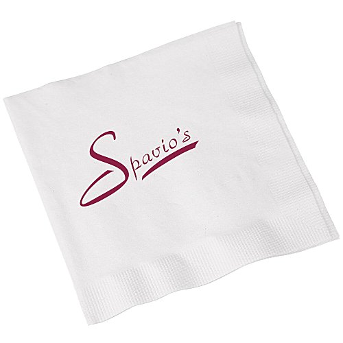 Beverage Napkin - 3-ply - White - Low Qty Main Image