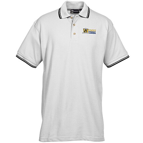 Stain Release Tipped Pique Polo - Men's Main Image
