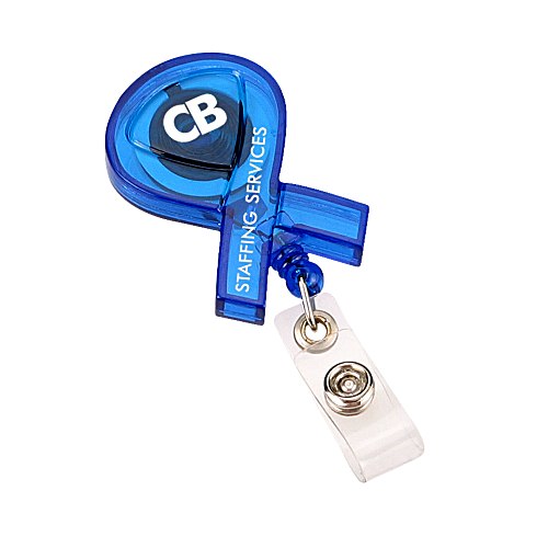 Ribbon Retractable Badge Holder - Translucent Main Image