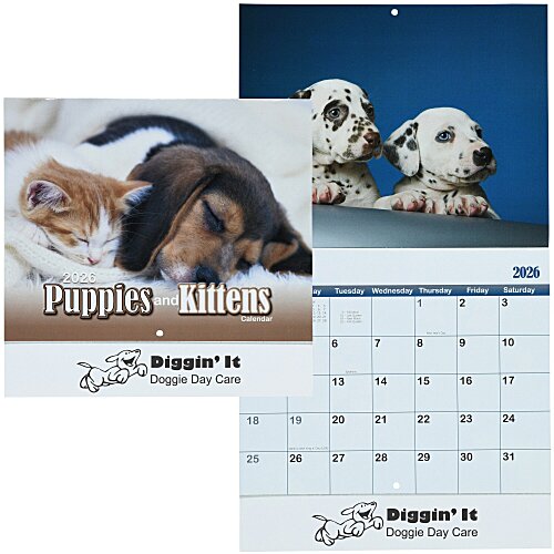 Paws - Puppies & Kittens Calendar - Stapled Main Image