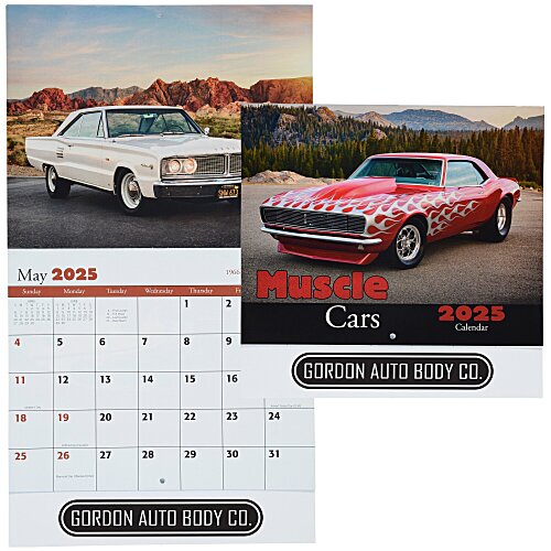 Muscle Cars Calendar - Stapled - 24 hr Main Image