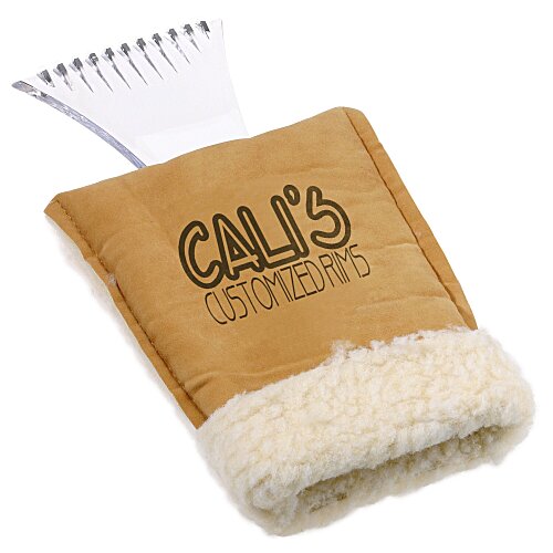 Deluxe Suede Ice Scraper Mitt Main Image
