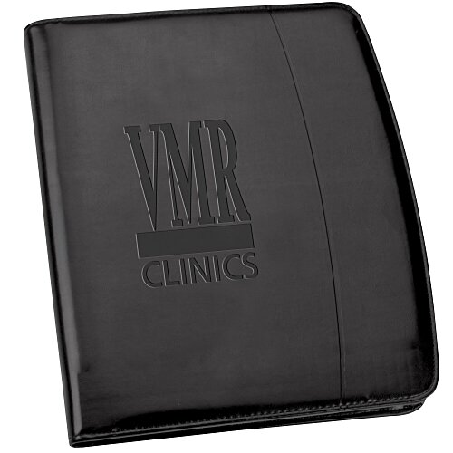 Windsor Reflections Zippered Padfolio - Debossed Main Image