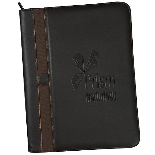 Stratford Zippered Writing Portfolio - 24 hr - Debossed Main Image