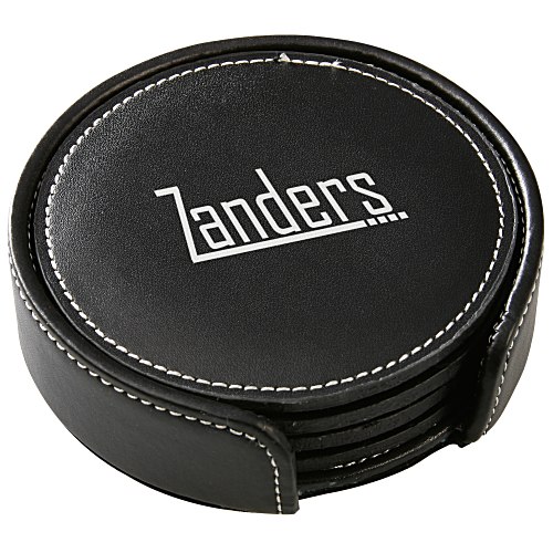 Bonded Leather Coaster Set Main Image