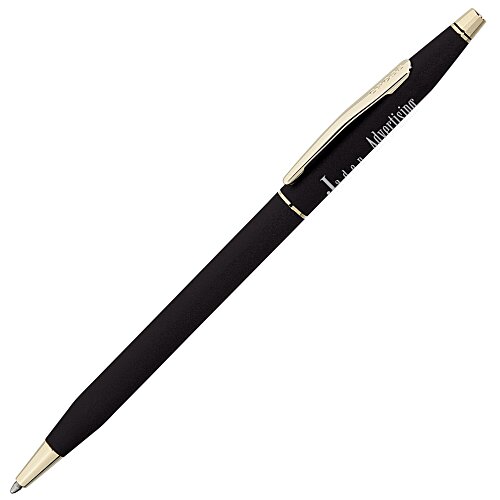 Cross Century Classic Twist Metal Pen - Gold Trim - Black Main Image