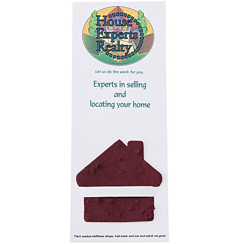 Plant-A-Shape Flower Seed Bookmark - House Main Image