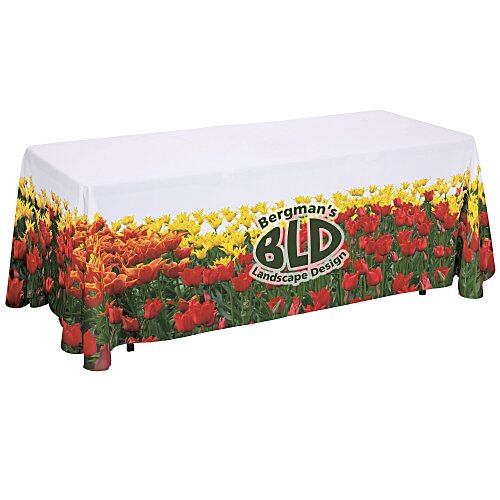 Serged Closed-Back Table Throw - 6 feet - Full Color Main Image