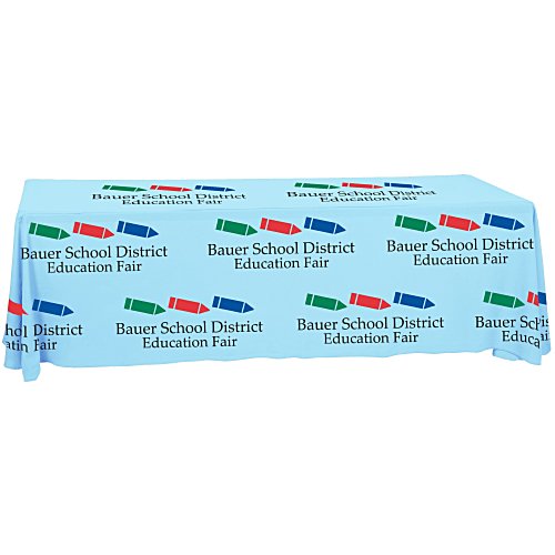 Serged Closed-Back Table Throw - 8 feet - Full Color Main Image