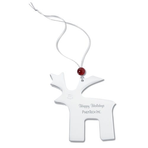 Brushed Chrome Ornament - Deer Main Image