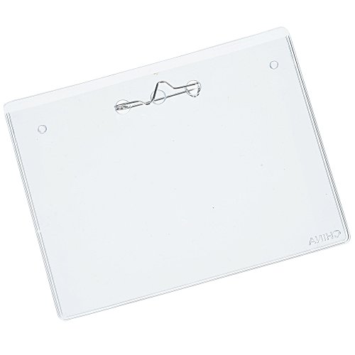 Clear Vinyl Badge Holder with Pin Main Image