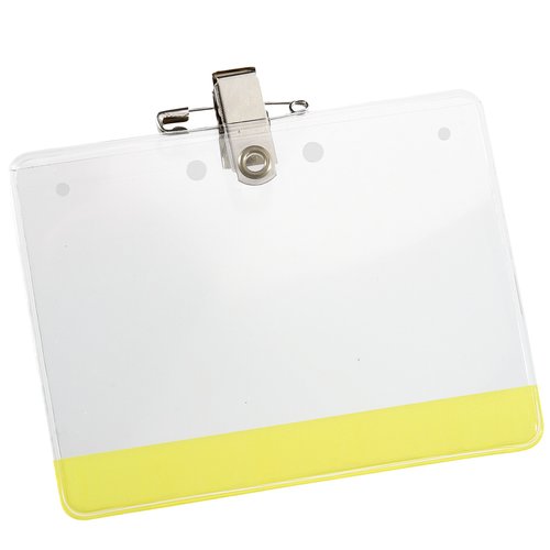 Clear Vinyl Badge Holder with Colored Accent Main Image