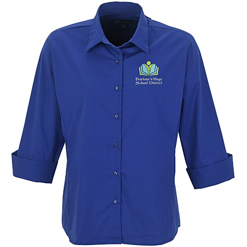 Easy Care 3/4 Sleeve Stretch Poplin Blouse - Ladies' Main Image