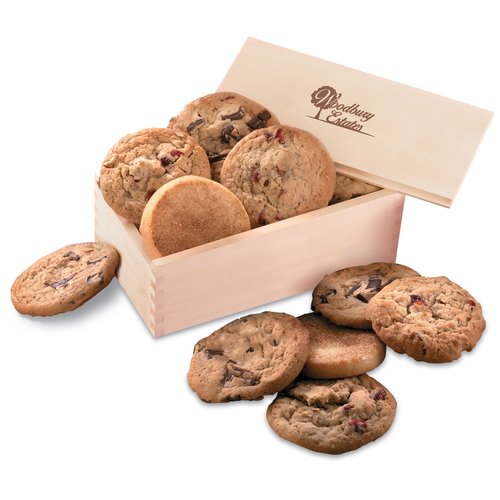 Wooden Box w/ Gourmet Cookies Main Image