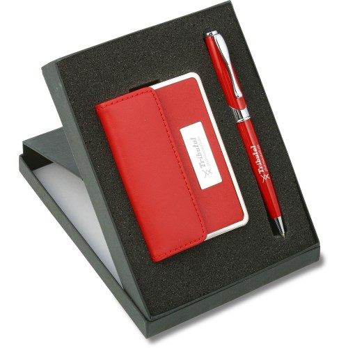 Colorplay Maxine Pen & Leather Business Card Gift Set Main Image