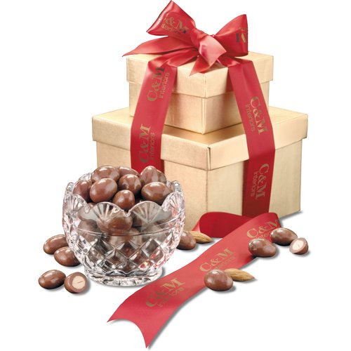 Shannon Crystal Diamond Bowl w/ Almonds Main Image