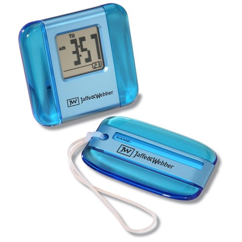 Solara Polished Clock & Luggage Tag Set Main Image