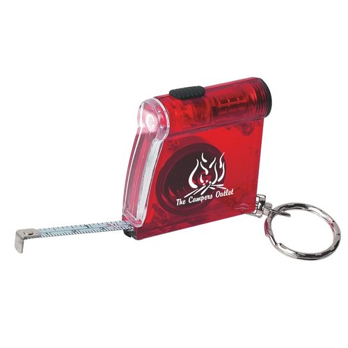 Tape Measure LED Flashlight Key Tag Main Image