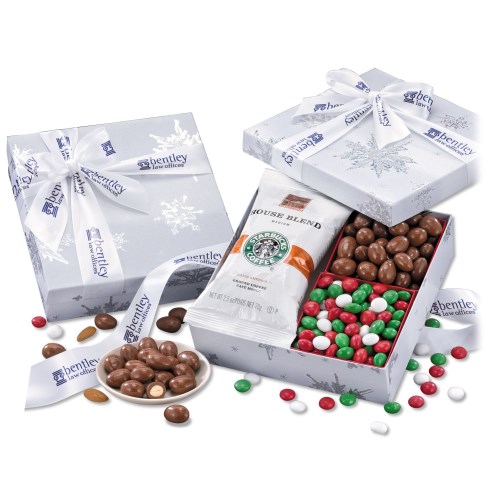 Snowflake Treat Box w/ Coffee, Almonds and Mints Main Image