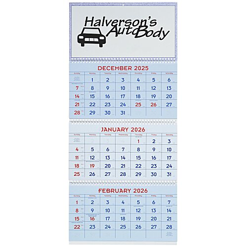 Commercial 14-Month Wall Calendar with 3-Month View Main Image