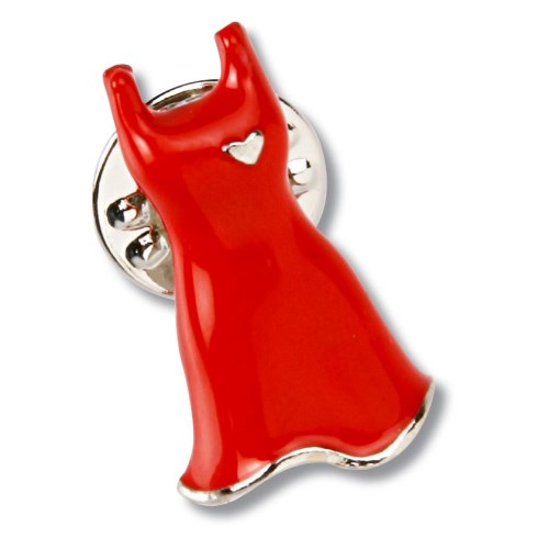 Stock Red Dress Lapel Pin Main Image