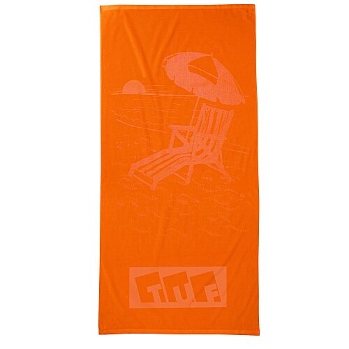 Tone on Tone Stock Art Towel - Chair with Umbrella Main Image