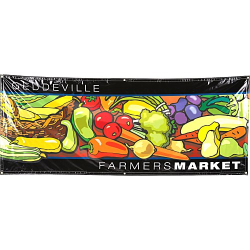Indoor Banner with Rope on Corners - 4' x 10' Main Image