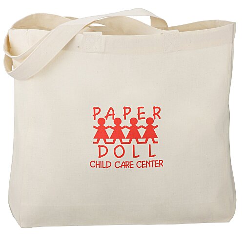 Gusseted Cotton Sheeting Tote - Organic Main Image