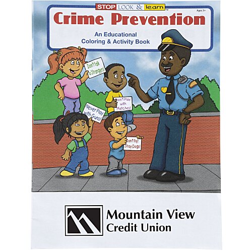 Crime Prevention Coloring Book Main Image