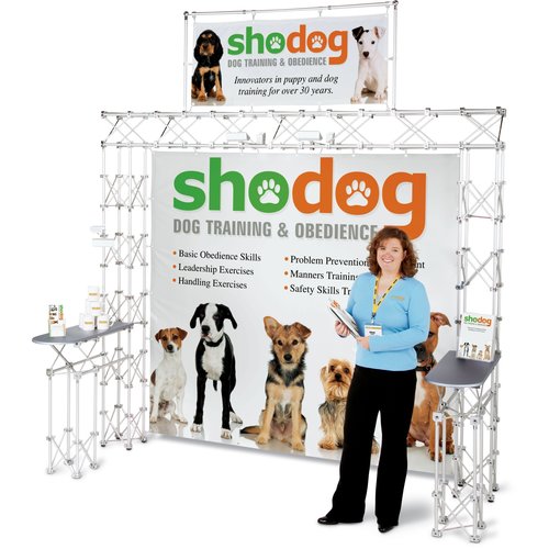 Truss Style 10' Floor Display - Full Color Panel & Header Main Image