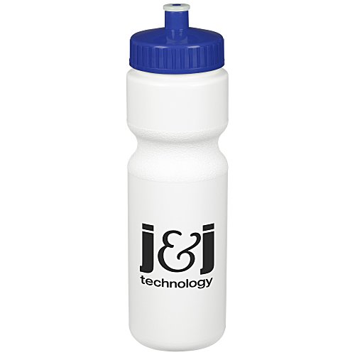 Sport Bottle with Push Pull Lid - 28 oz - White - 24 hr Main Image