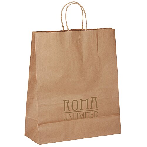 Kraft Paper Brown Shopping Bag - 15-3/4" x 13" Main Image