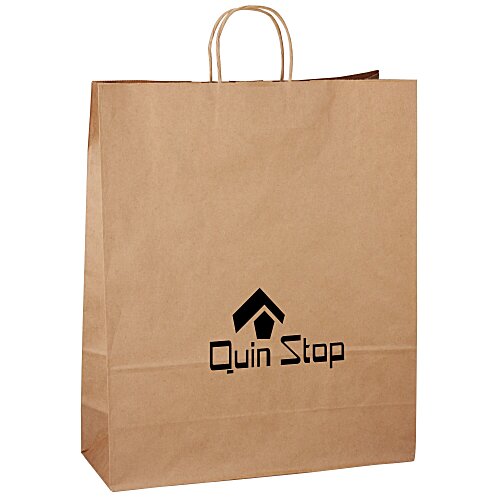 Kraft Paper Brown Shopping Bag - 19 inches x 16 inches Main Image