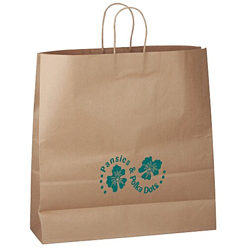 Kraft Paper Brown Shopping Bag - 18-3/4" x 18" Main Image