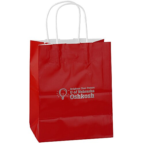 Gloss Shopping Bag - 9-3/4" x 7-3/4" Main Image