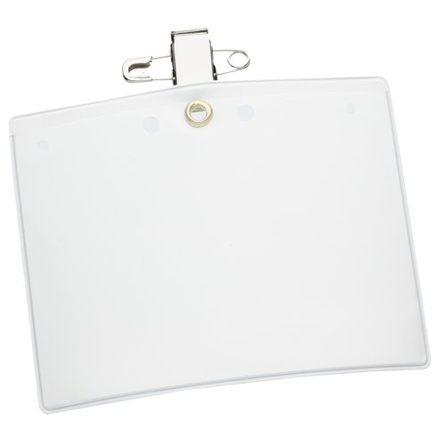 Eco-Friendly Badge Holder - Pin and Bulldog Clip Main Image